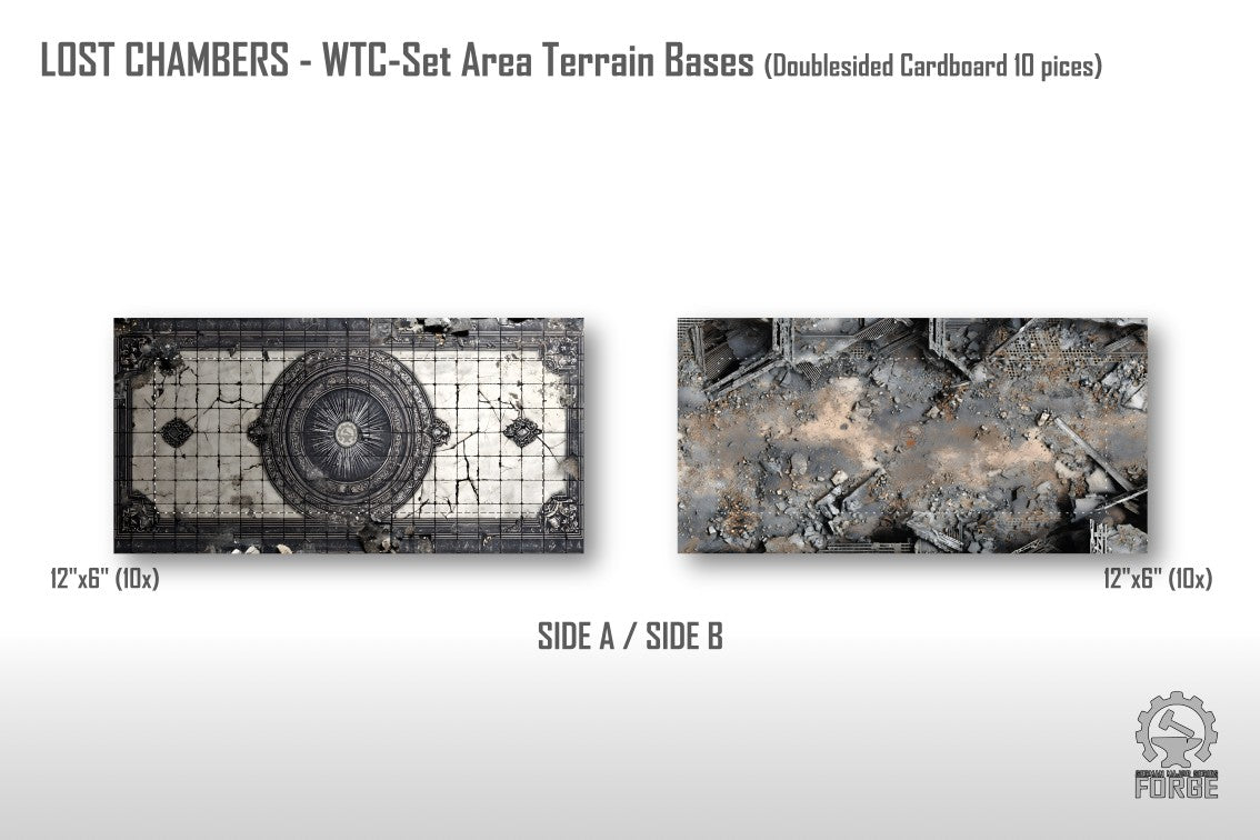 Geländebasen – Doppelseitiges Set für GW- und WTC-Layouts, kompatibel mit Warhammer 40K