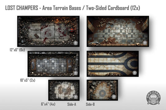 Bases de terrain pour Warhammer 40K – Ensemble recto-verso pour configuration GW et WTC