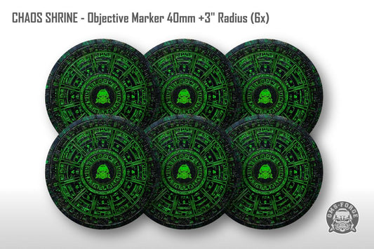 Marqueurs d'objectifs Warhammer en néoprène, lot de 6