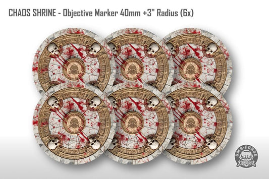 Marqueurs d'objectifs Warhammer en néoprène, lot de 6