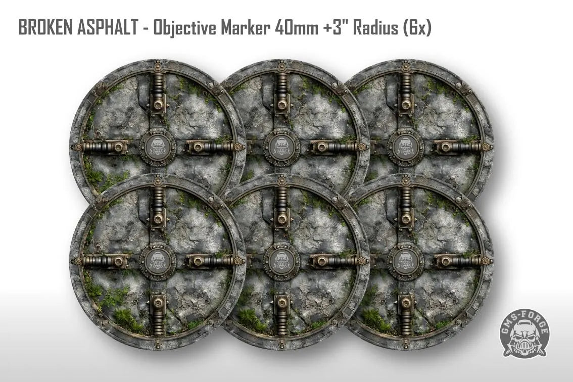 Missionsmarker aus Neopren, 6er-Set, kompatibel mit Warhammer