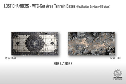 Geländebasen – Doppelseitiges Set für GW- und WTC-Layouts, kompatibel mit Warhammer 40K