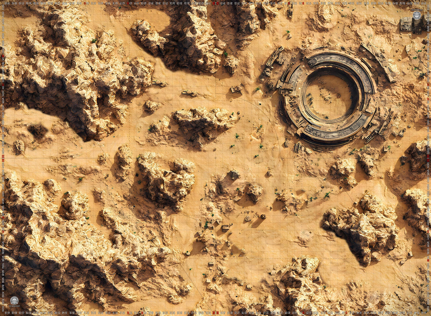 Bright Warhammer 40K Mats 60x44 with Deployment Zones and Grid