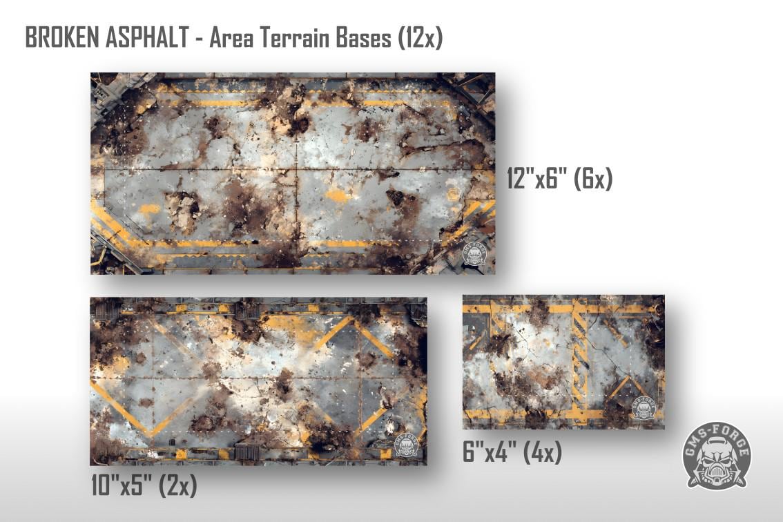 Terrain Bases for Warhammer 40K Neoprene GW & WTC Layout