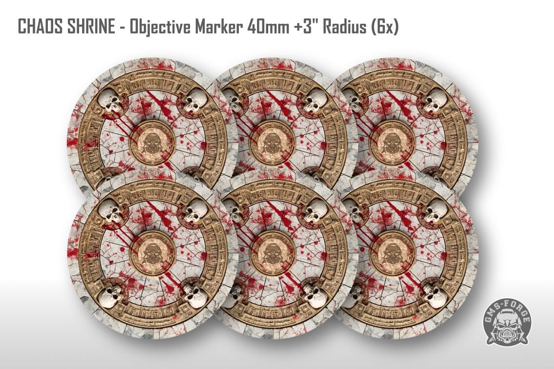 Objective Markers Warhammer Neoprene Set of 6