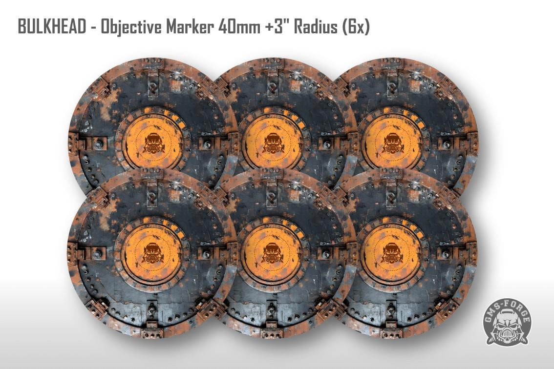 Objective Markers Warhammer Neoprene Set of 6